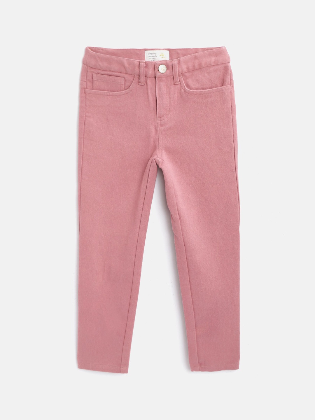 

Cherry Crumble Girls Pink Stretchable Jeans