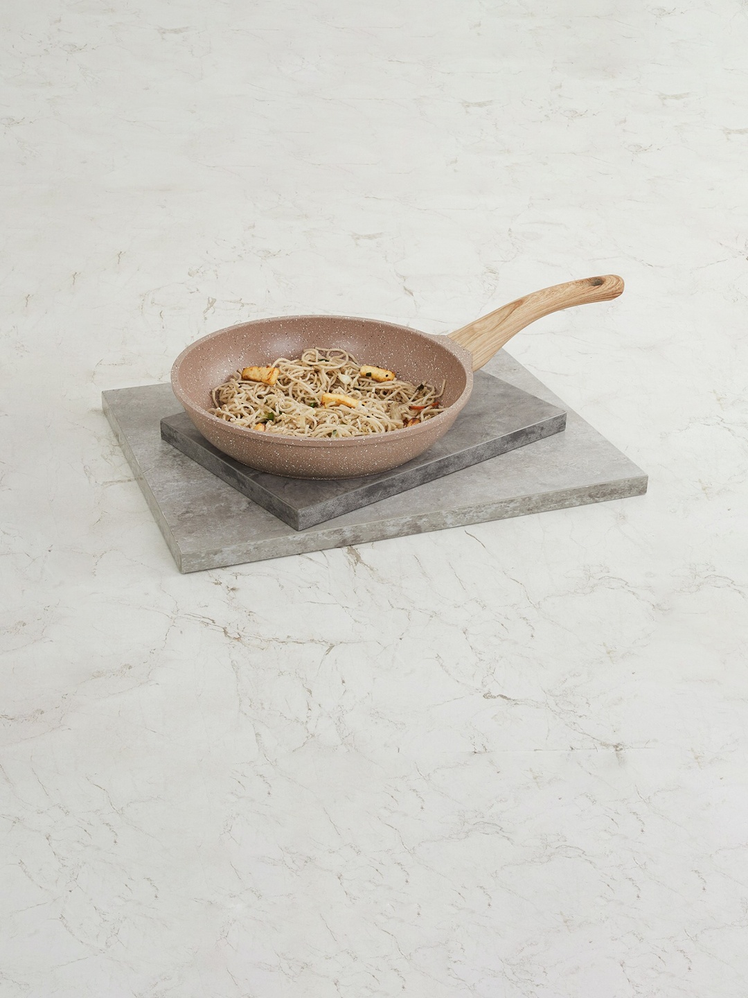 

Home Centre Brown Aluminum Wooden Handle Fry Pan