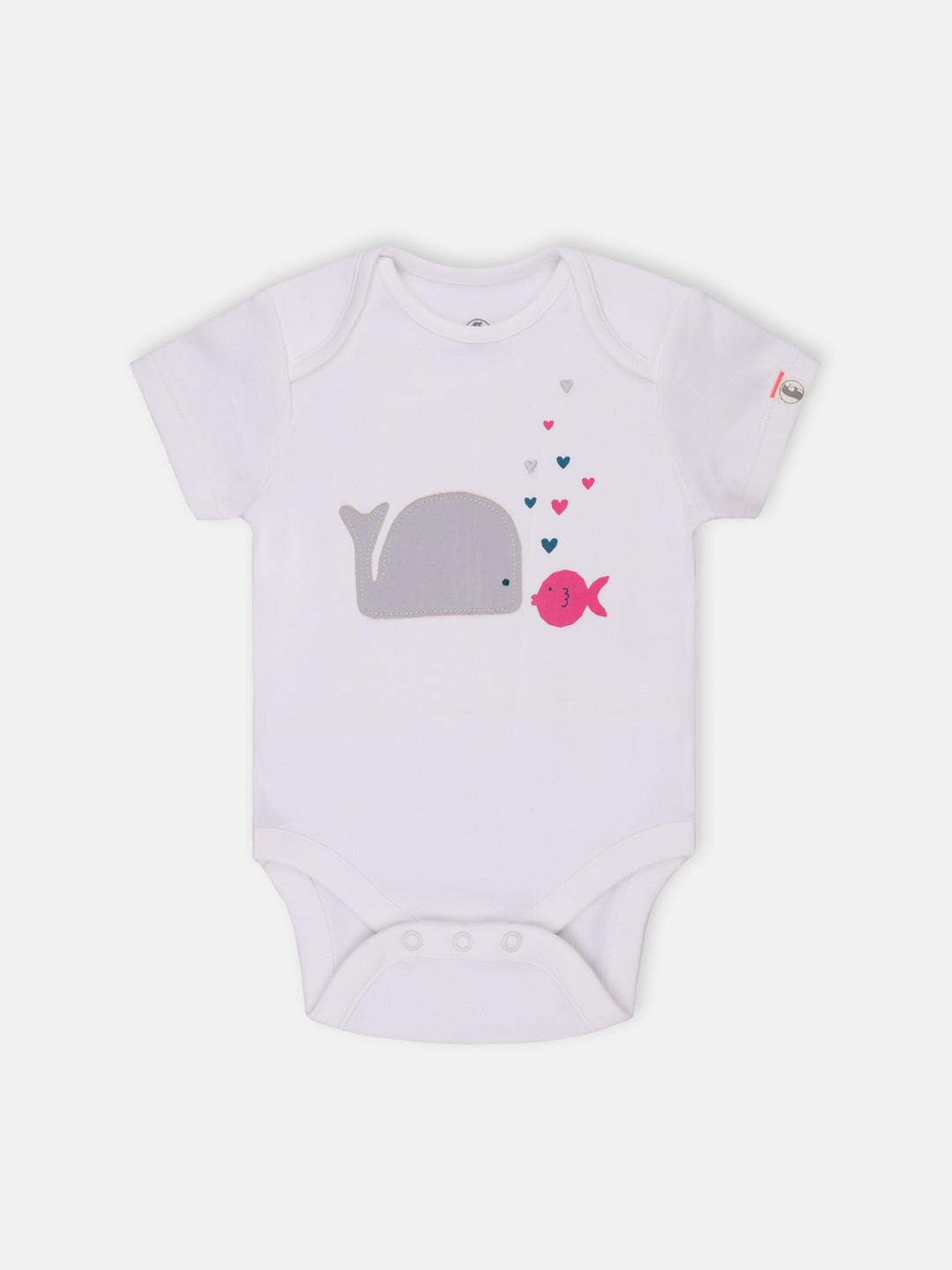 

Babysafe Infants White Printed Pure Cotton Bodysuit