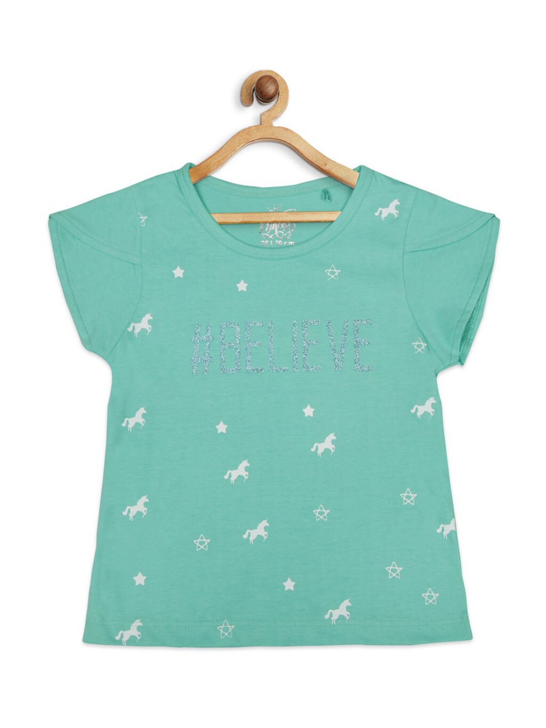 

Tiny Girl Girls Green & White Conversational Printed Top
