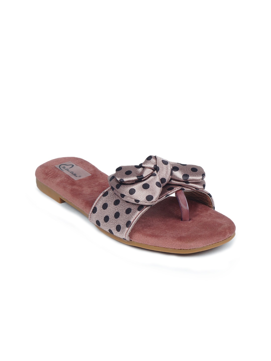 

The Desi Dulhan Women Gold-Toned Embellished Open Toe Flats with Bows