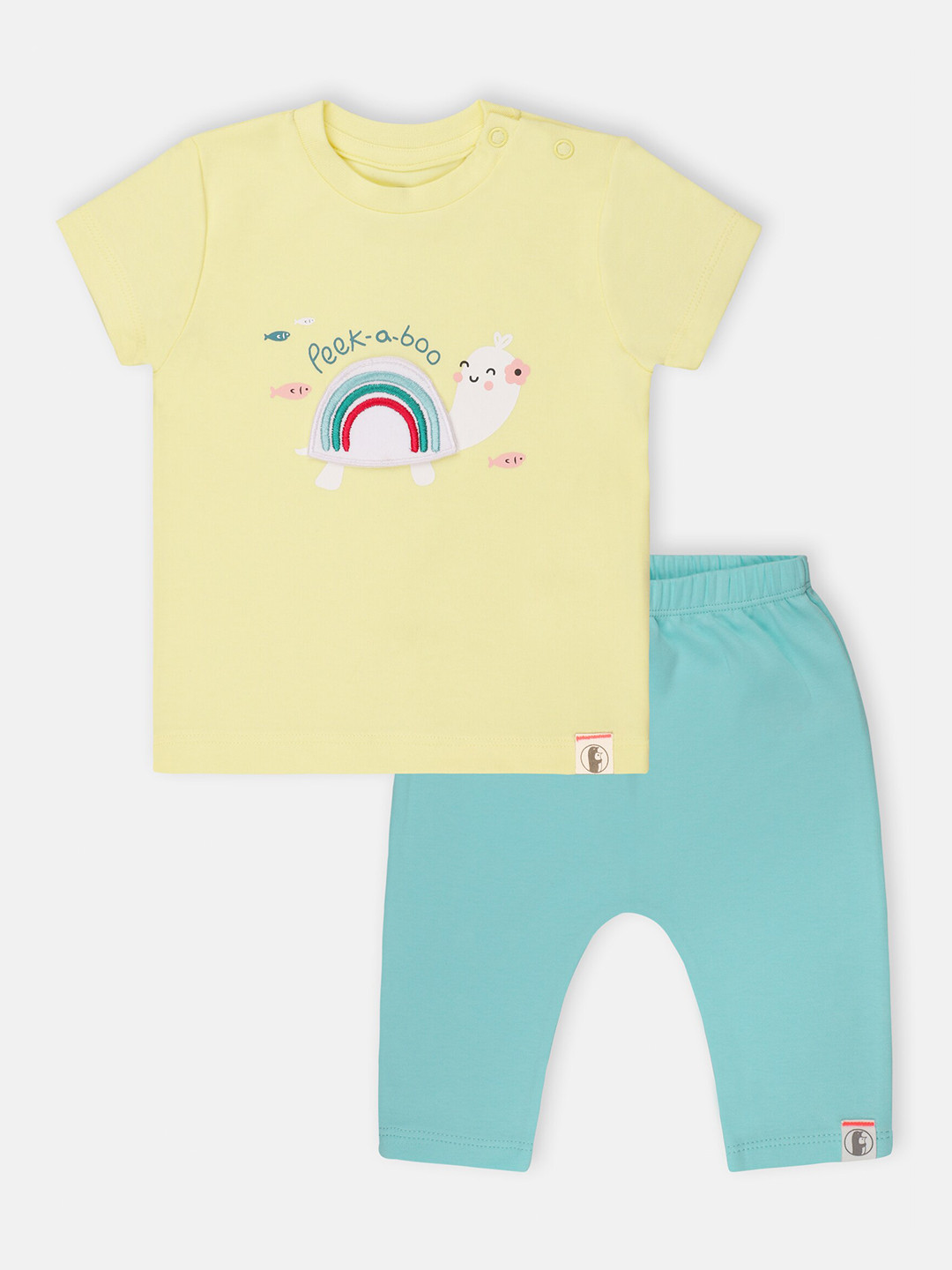 

Babysafe Boys Yellow & Turquoise Blue Printed Top with Trousers