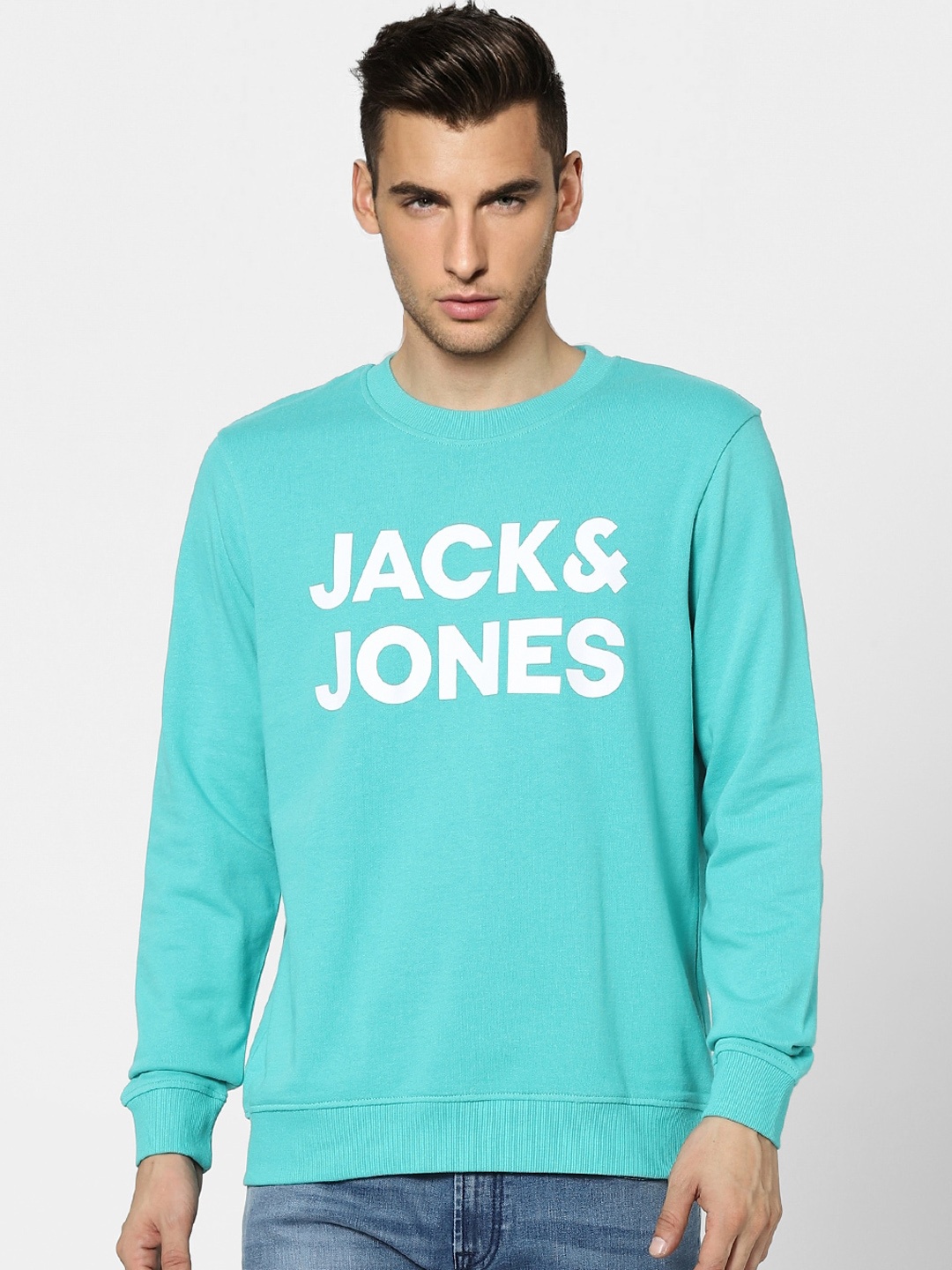 

Jack & Jones Men Blue Printed Sweatshirt
