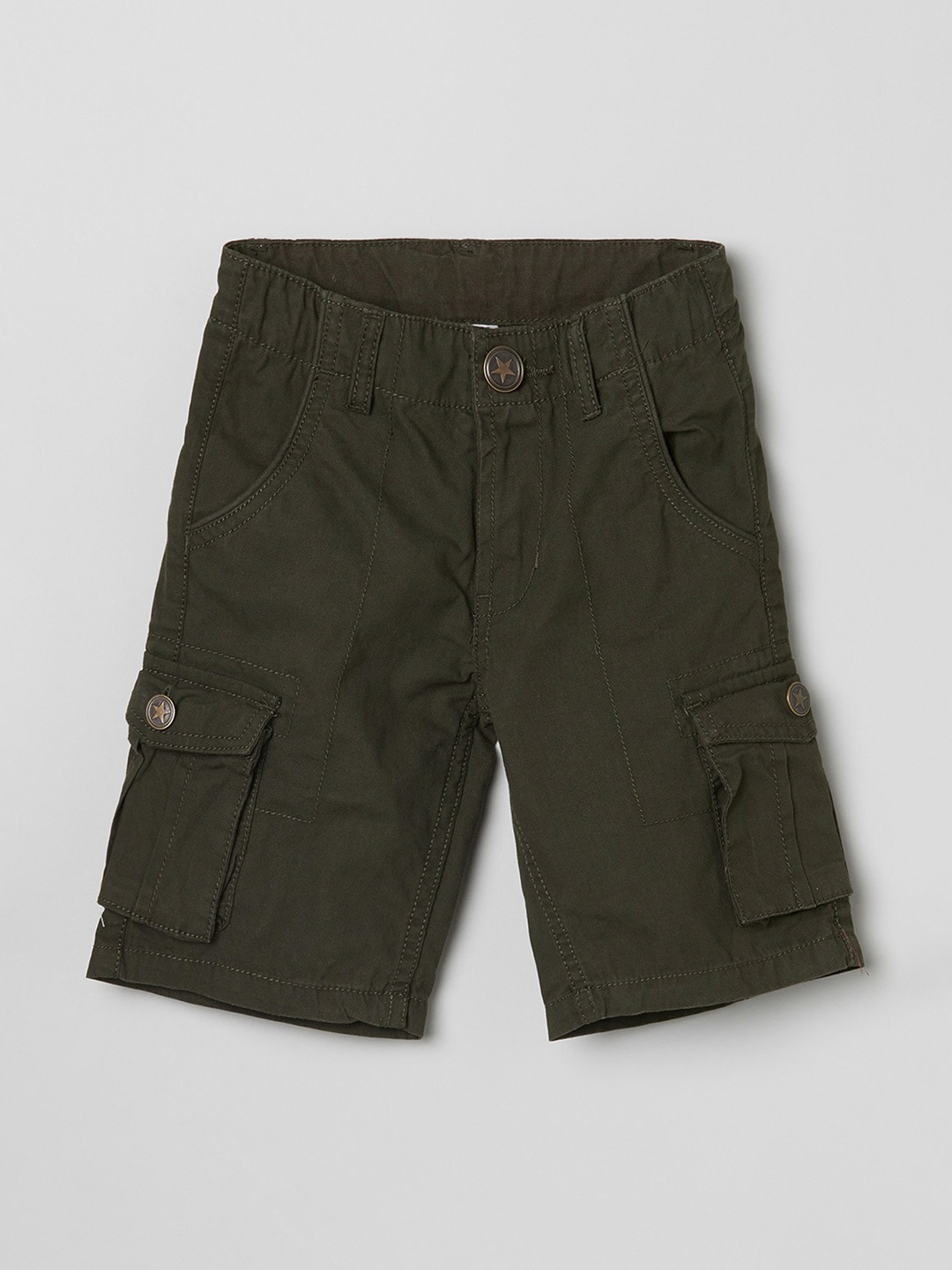 

max Boys Green Cargo Shorts
