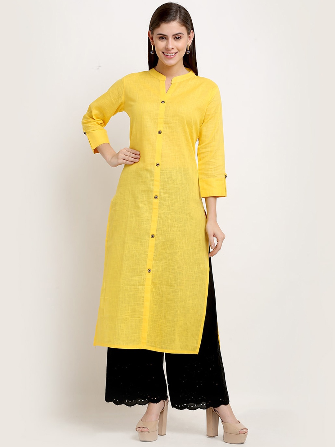 

GRACIT Women Yellow Floral Kurta