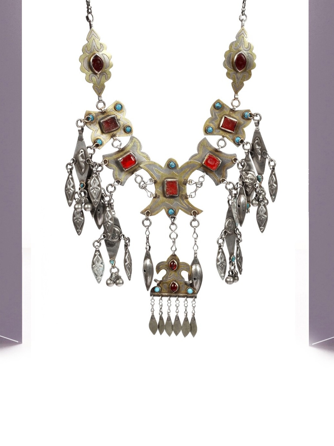 

SANGEETA BOOCHRA Silver-Toned & Gold-Toned Silver Gold-Plated Necklace