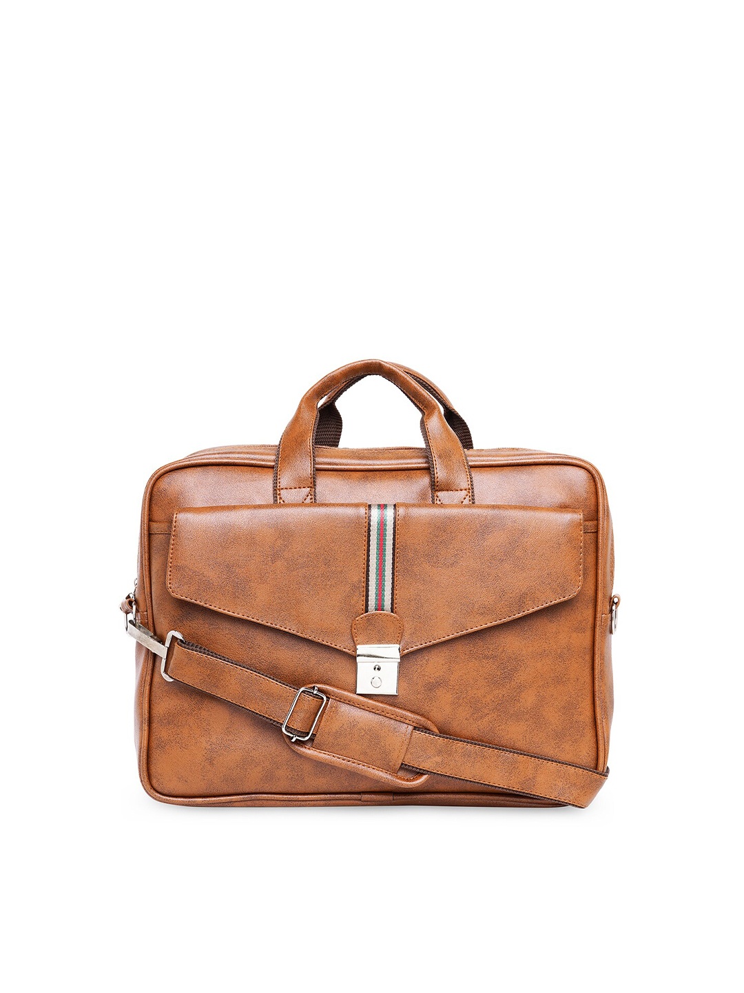 

MBOSS Unisex Tan Textured Laptop Bag