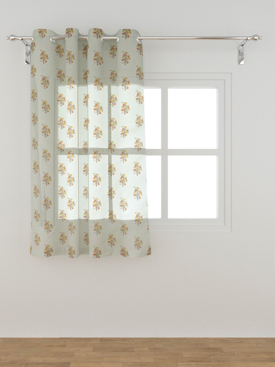 

Home Centre Grey & Yellow Floral Door Curtain