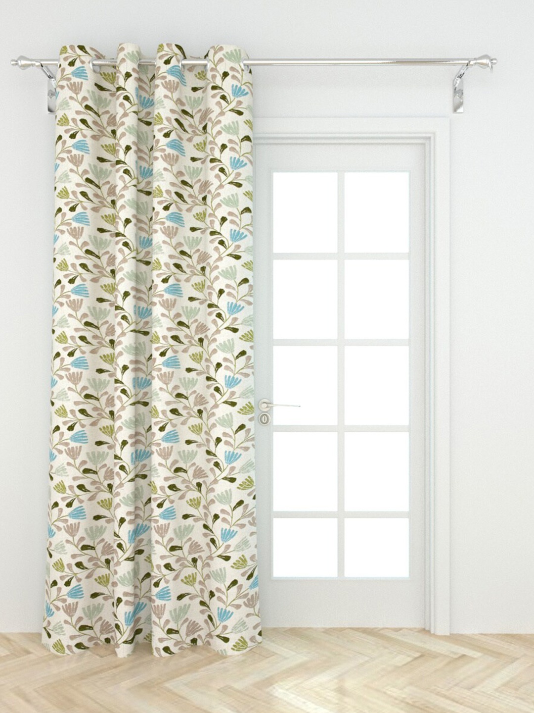 

Home Centre Off White & Green Floral Door Curtain