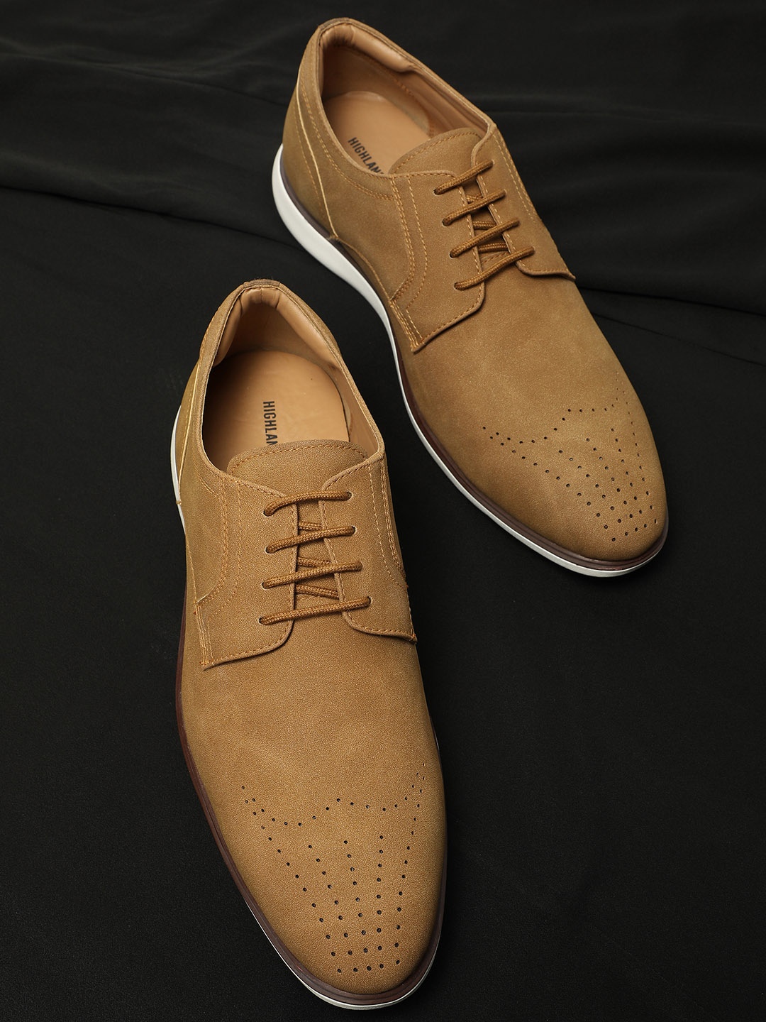

HIGHLANDER Men Formal Derbys Shoes, Tan