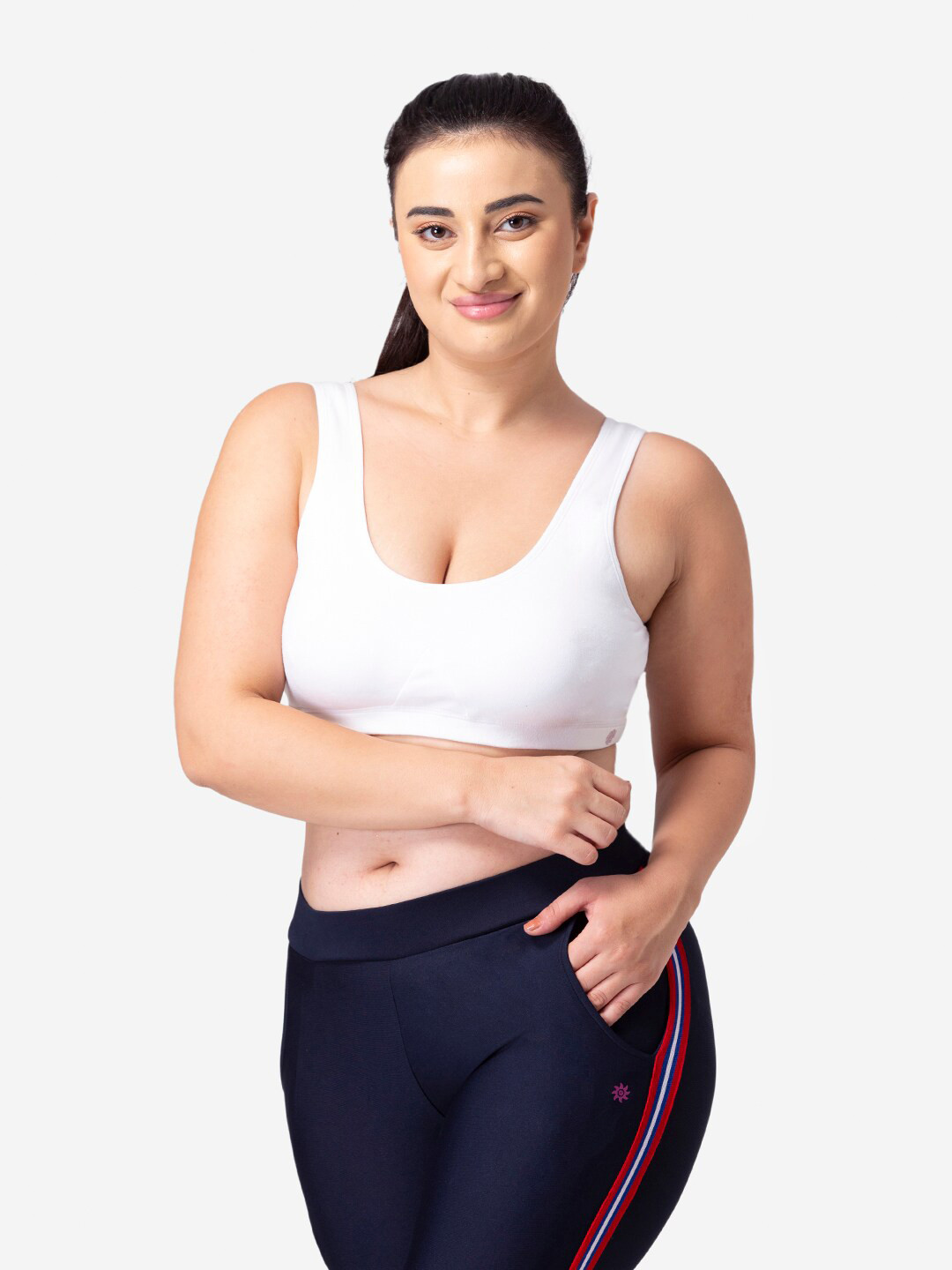 

Dermawear White Workout Bra