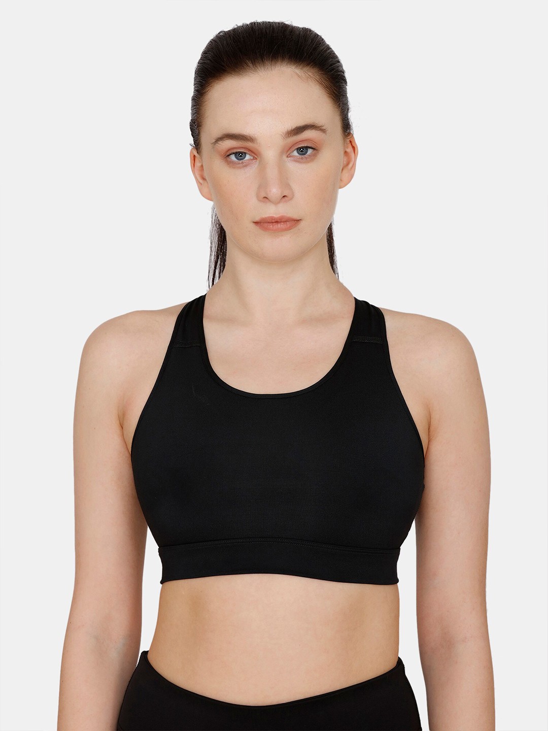 

Zelocity by Zivame Woman Black Seamless Sports Bra -ZC4986FASH0BLAK