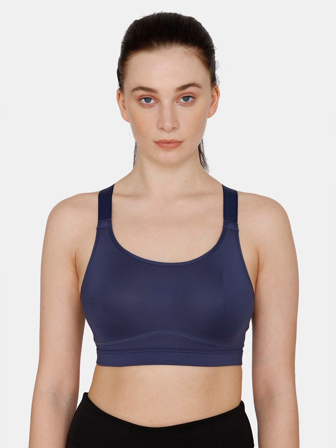 

Zelocity by Zivame Blue Solid Sports Bra