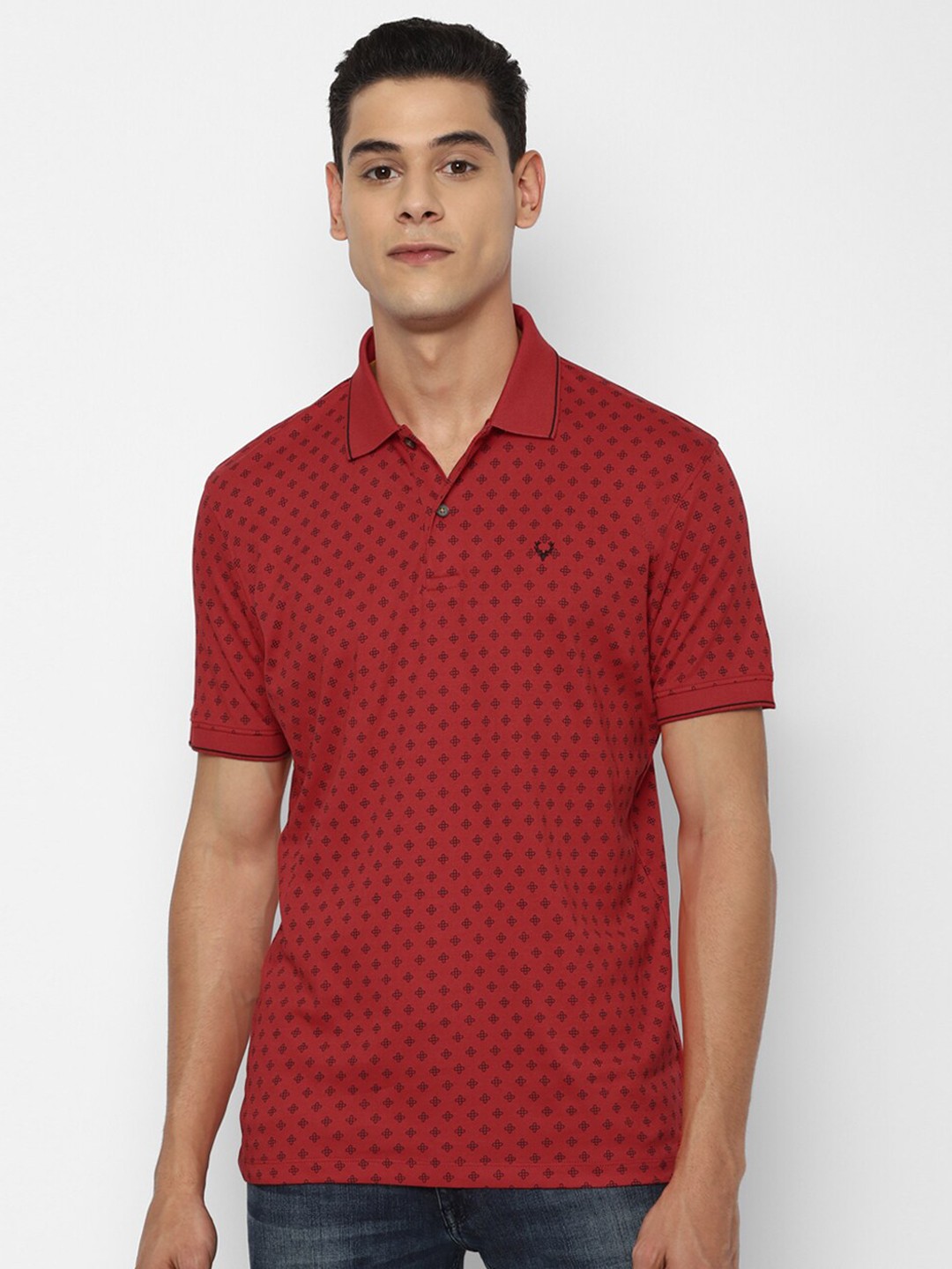 

Allen Solly Men Maroon Polo Collar T-shirt