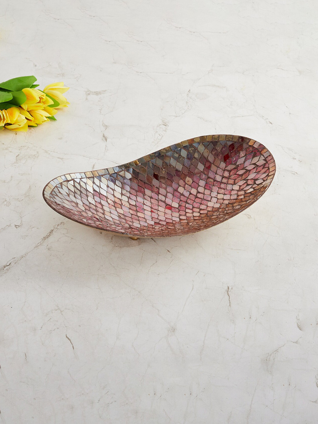 

Home Centre Purple & Brown Fiesta Blazer Mosaic Textured Glass Platter
