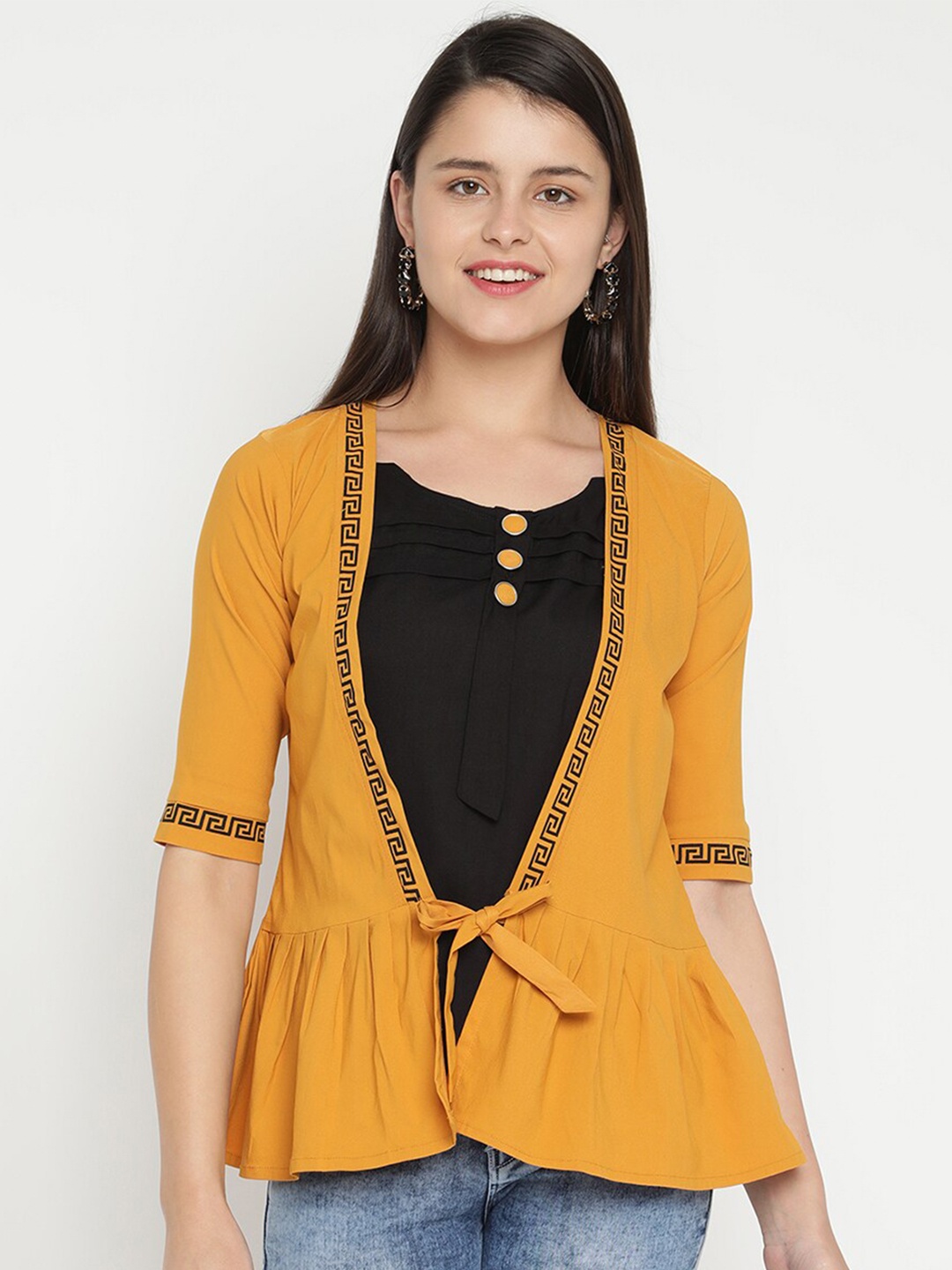 

V2 Value & Variety Mustard Yellow Regular Top