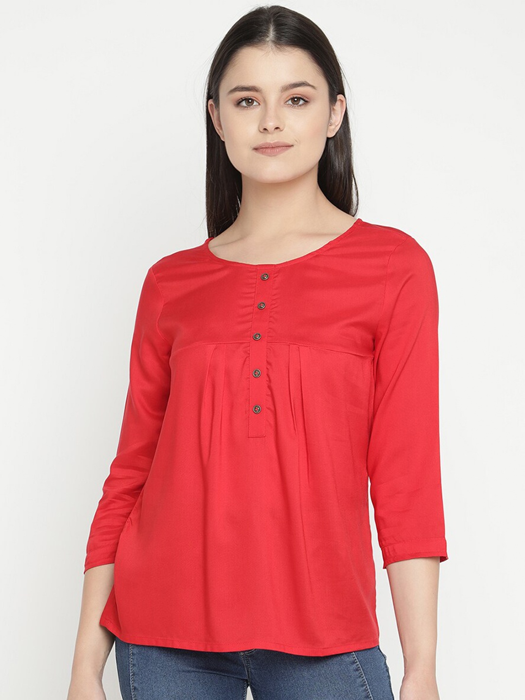 

V2 Value & Variety Red Solid Regular Top