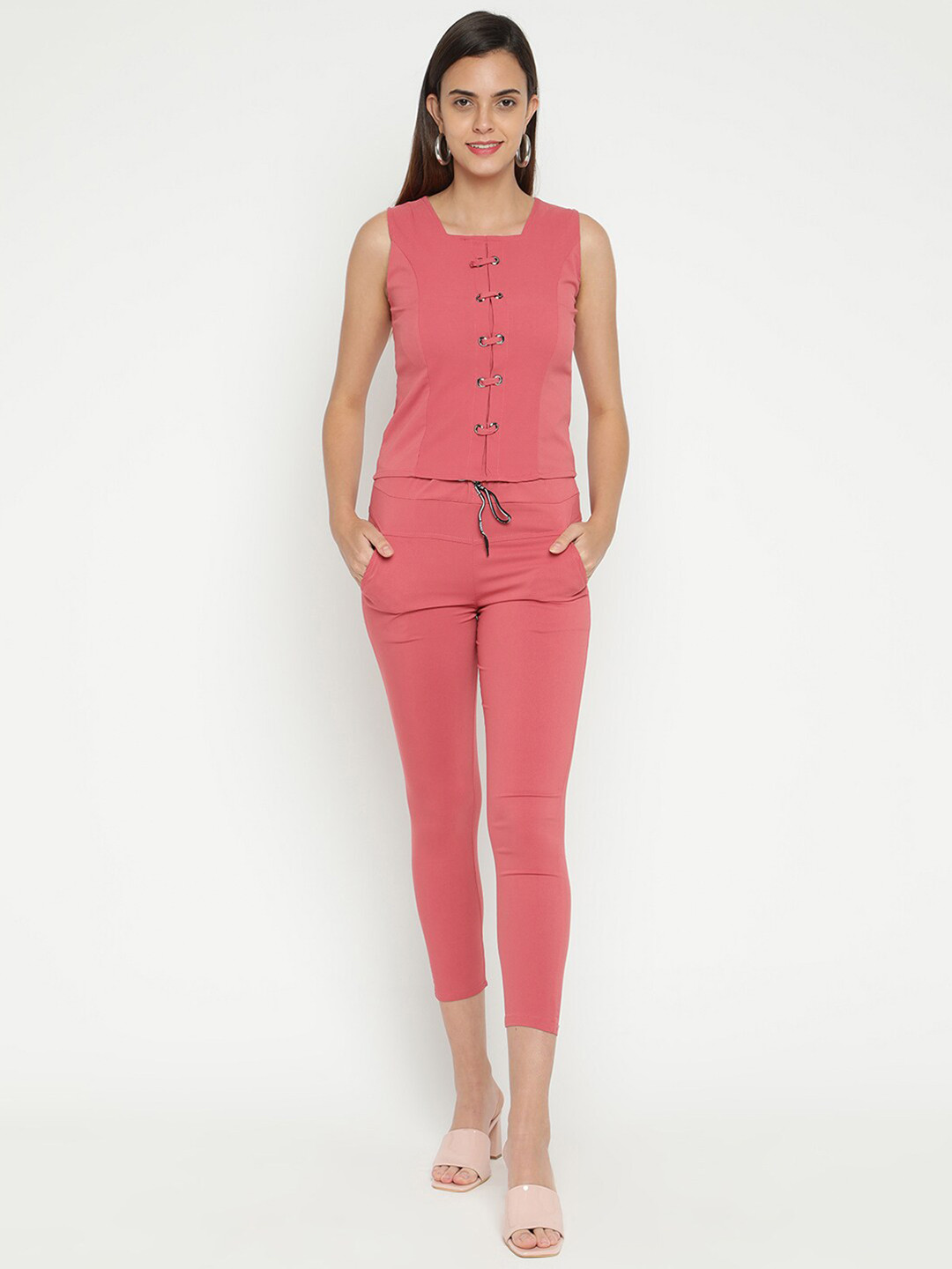 

V2 Value & Variety Peach-Coloured Regular Top