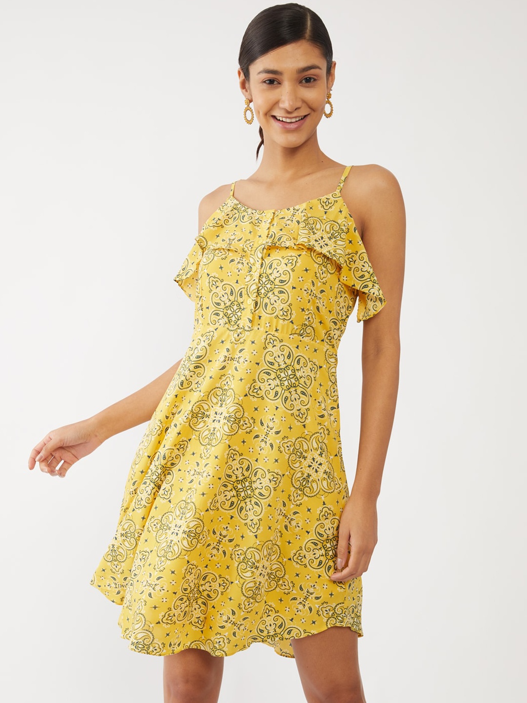 

Zink London Yellow Floral Dress