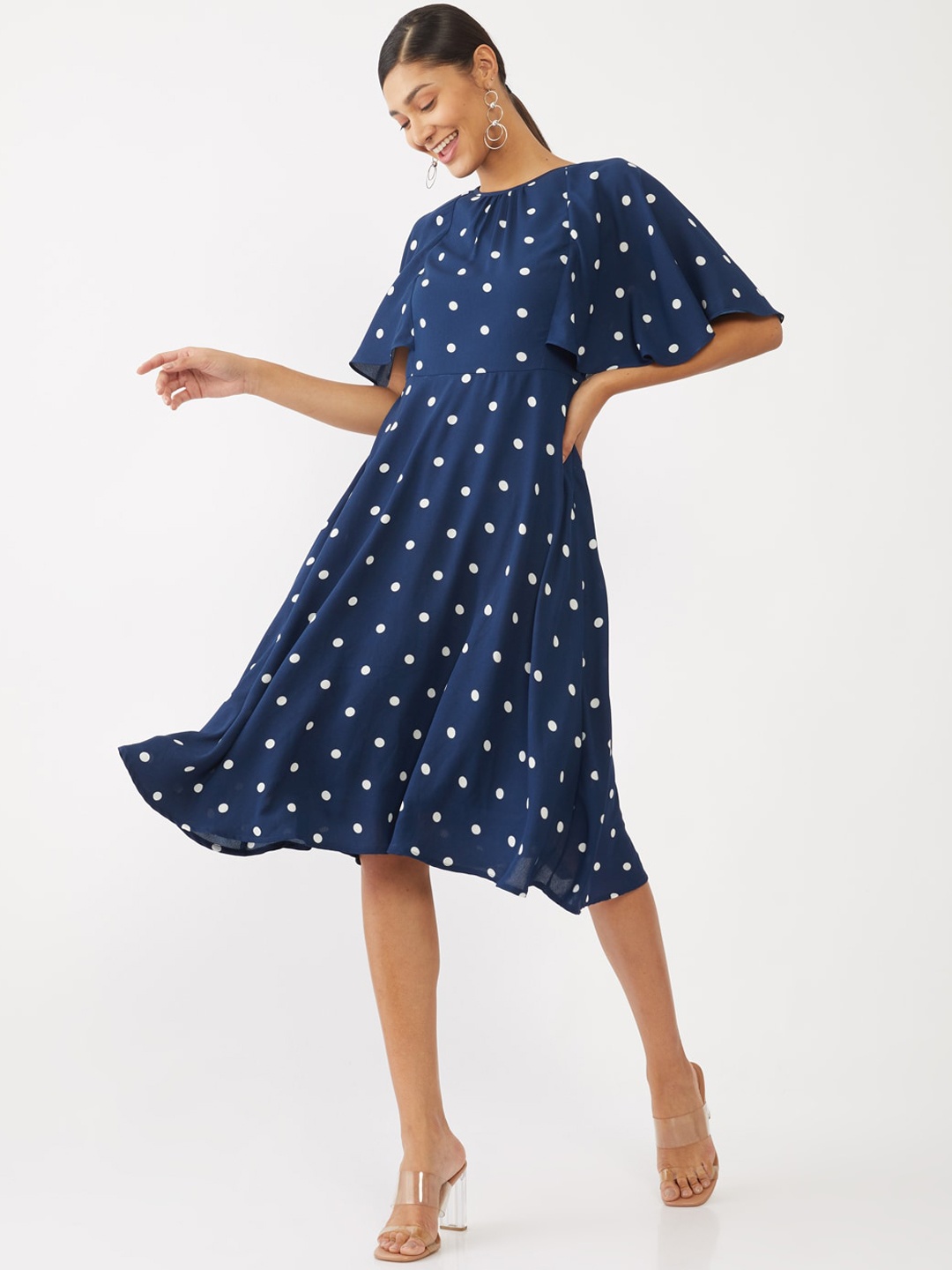 

Zink London Blue & White Dress
