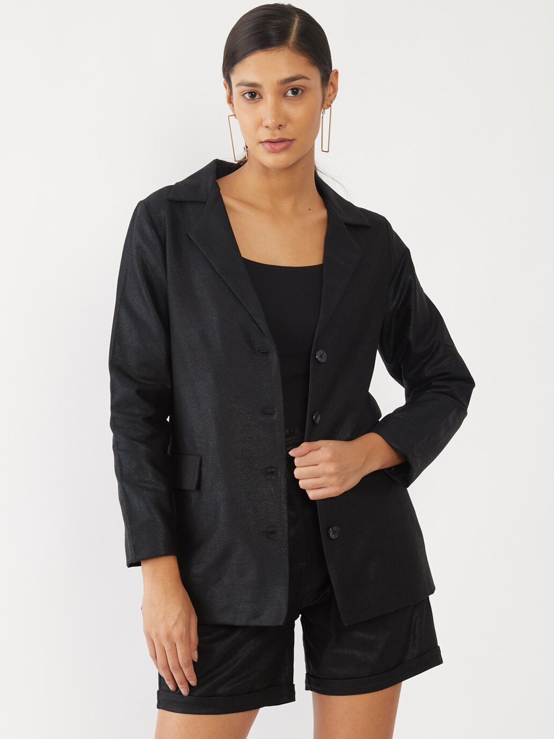 

Zink London Women Black Longline Tailored Jacket