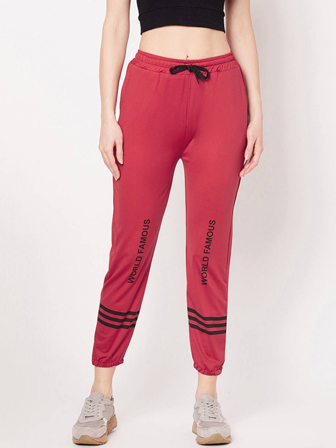 

V2 Value & Variety Women Maroon Solid Straight Lounge Pants
