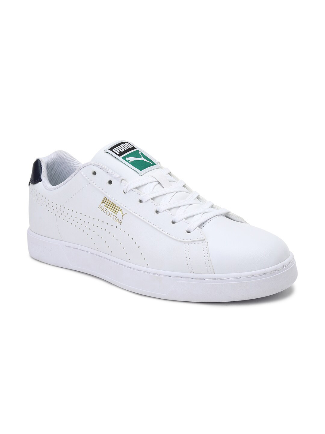 

Puma Unisex White Match Star Perforated Sneakers