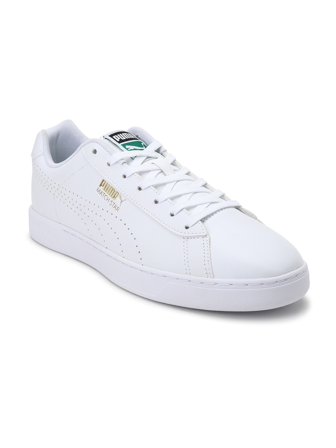 

Puma Unisex White Match Star Perforated Sneakers