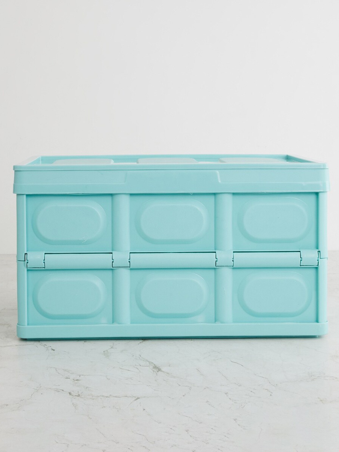 

Home Centre Blue Solid Collapsible Storage Box With Lid