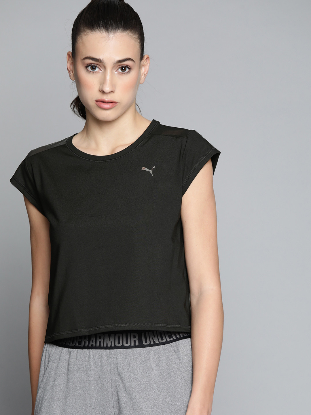 

Puma Women Black Untamed Training Relaxed T-shirt