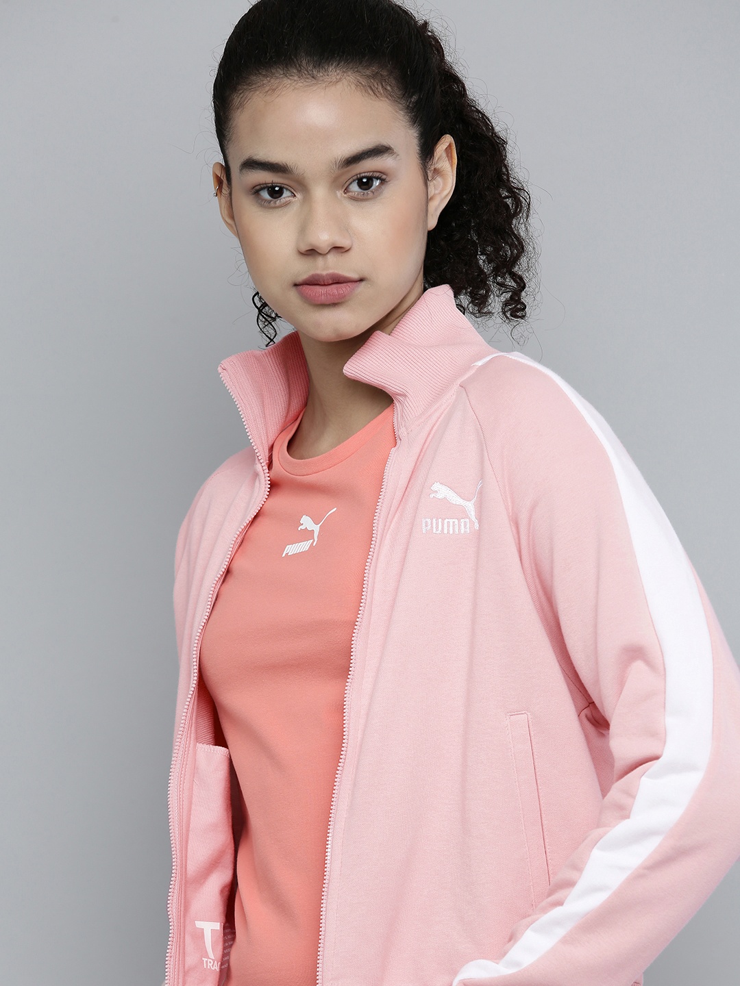 

Puma Women Pink Solid Iconic T7 Sustainable Sweatshirt
