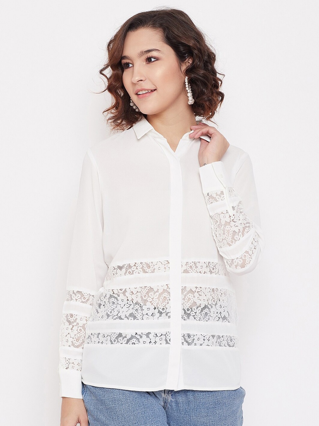 

CAMLA White Shirt Style Top