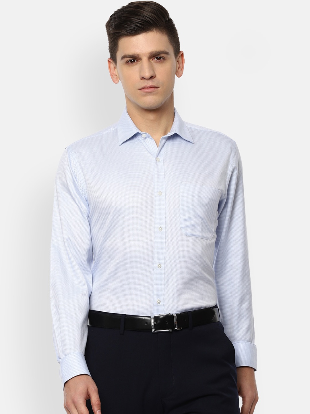 

Van Heusen Men Blue Opaque Formal Shirt