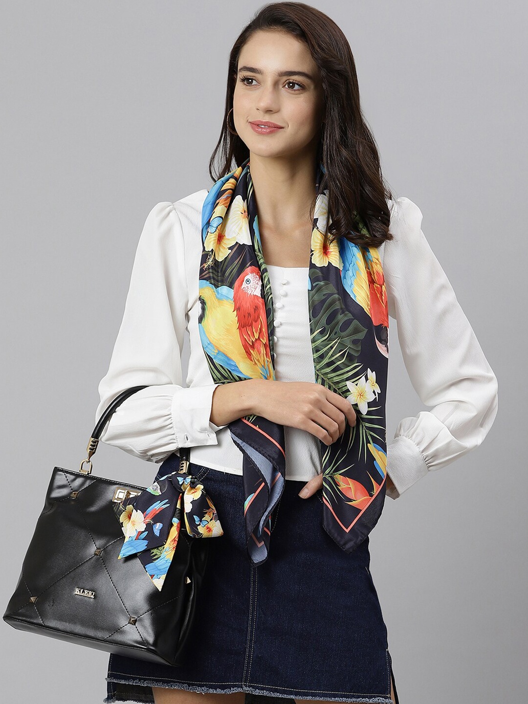 

Tossido Women Yellow & Blue Printed Scarf