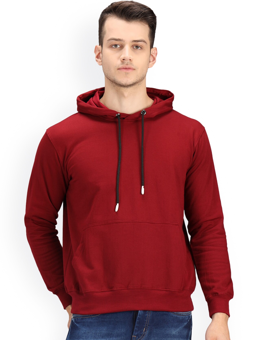 

Ratans Men Maroon Hooded Sweatshirt