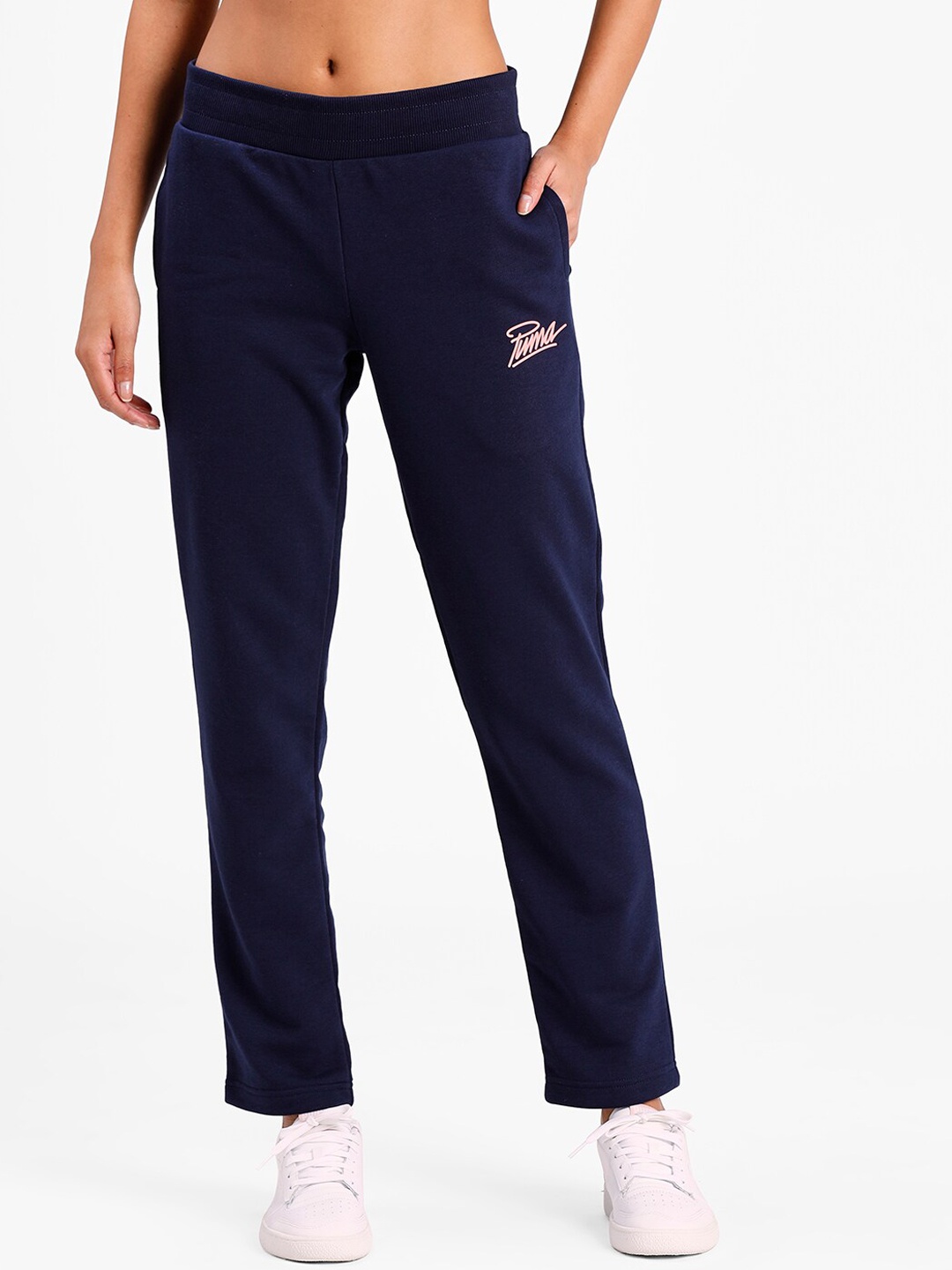 

Puma Women Navy Blue Solid Sweat Pants