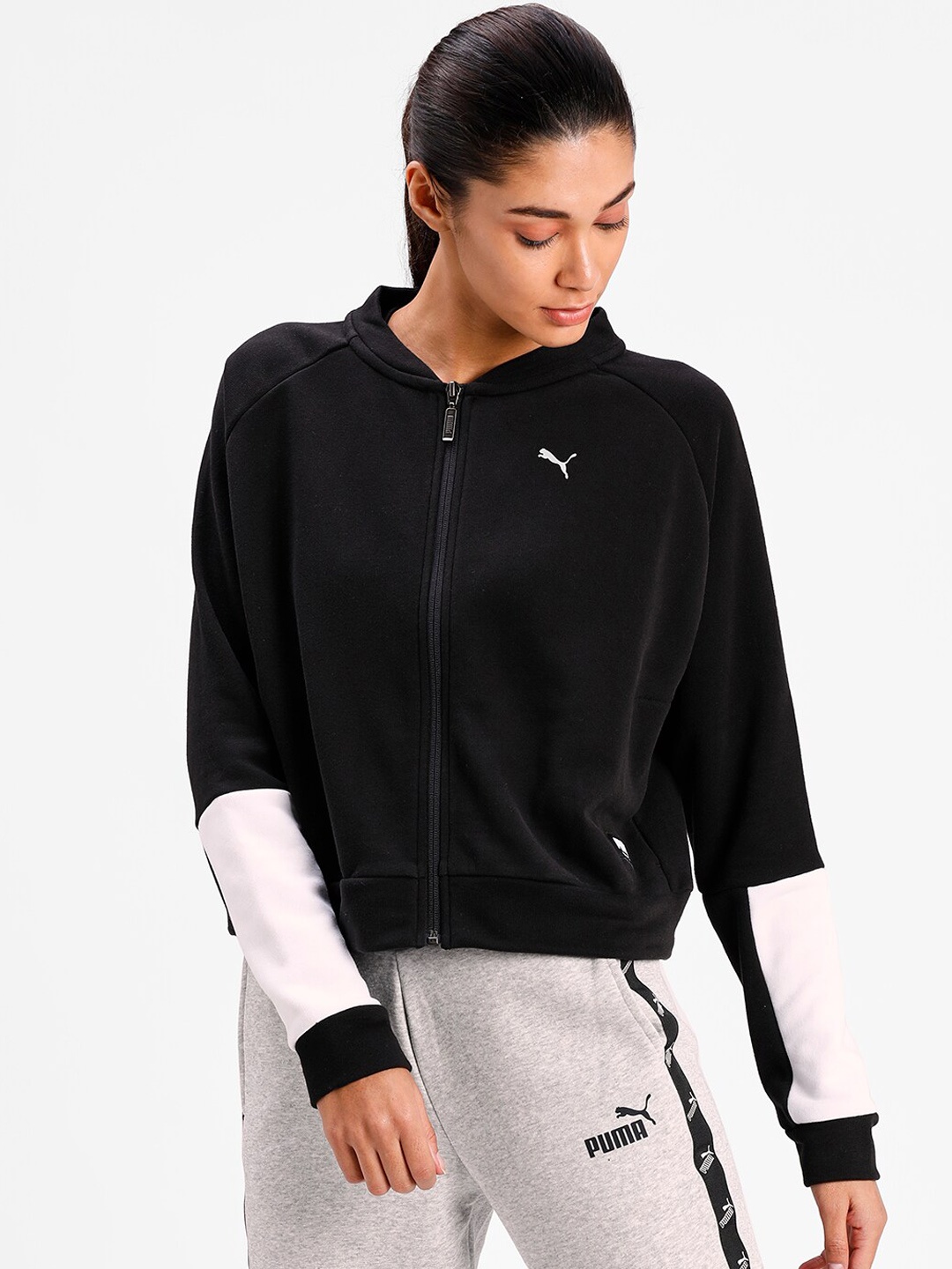 

Puma Women Black Athletics Bomber Jacket