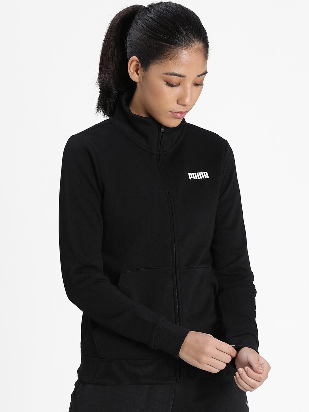 

Puma Women Black Cotton Sweatshirt