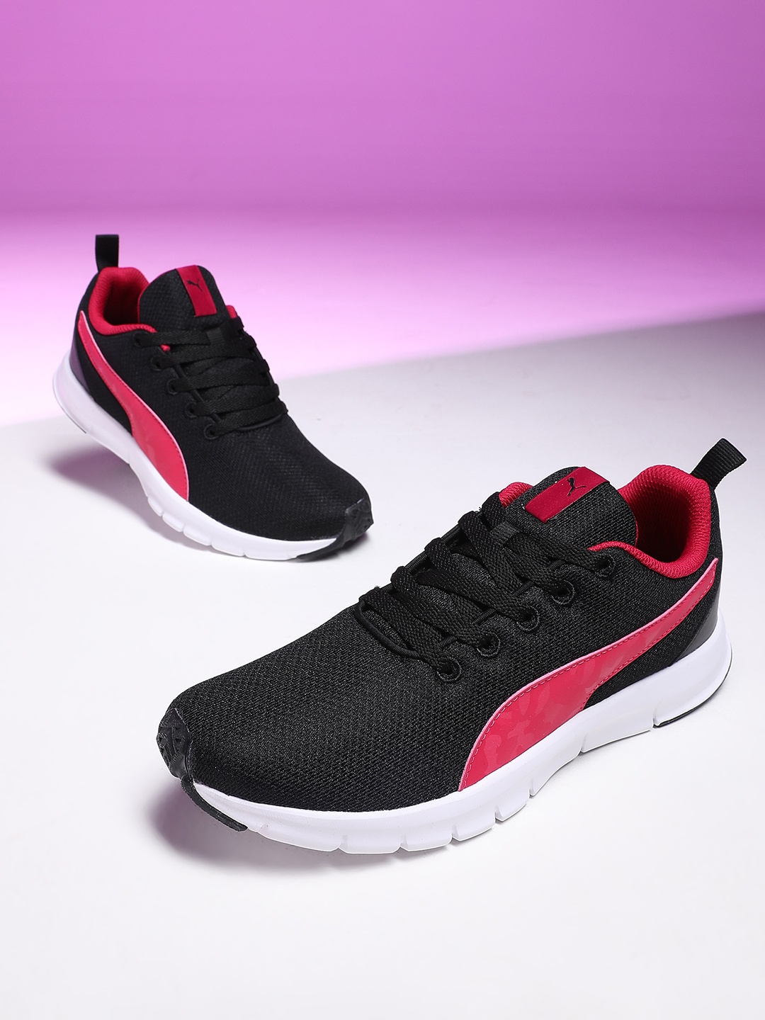 

Puma Women Black & White Mesh Running Shoes
