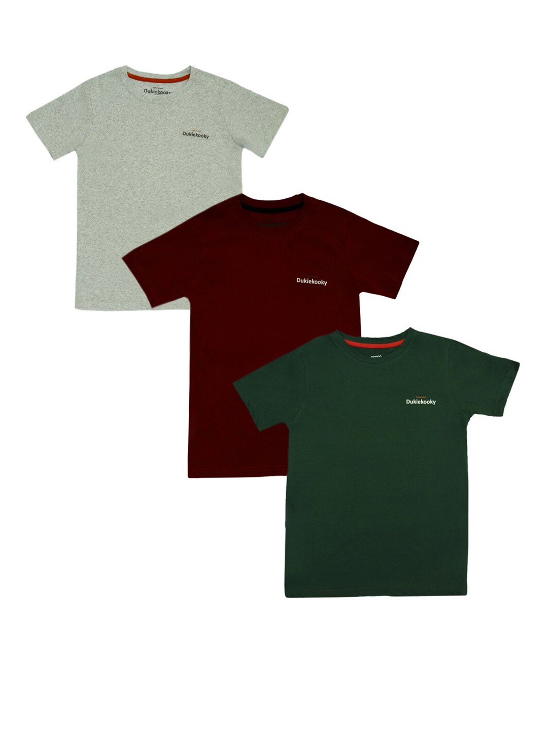 

DukieKooky Boys Multicoloured Pack of 3 Pockets T-shirt, Multi