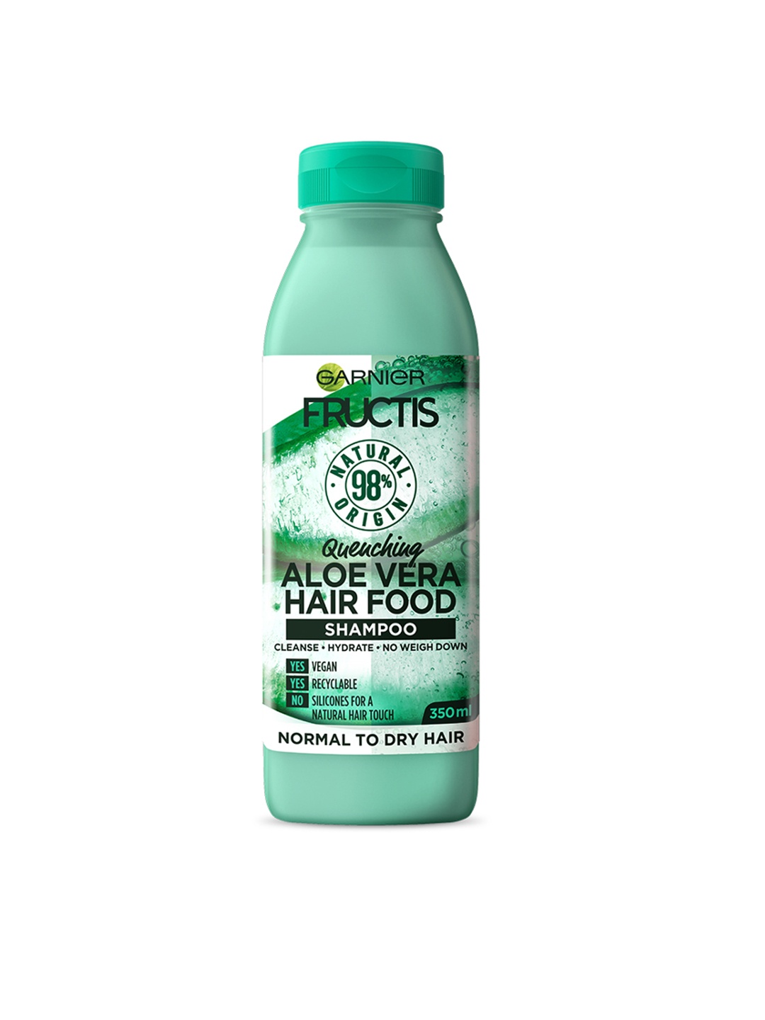 

Garnier Fructis Hair Food - Quenching Aloe Vera Shampoo For Normal to Dry Hair 350ml, Green