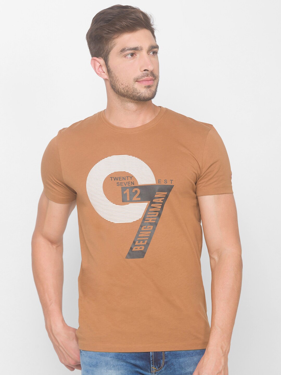 

Being Human Men Brown Printed T-shirt