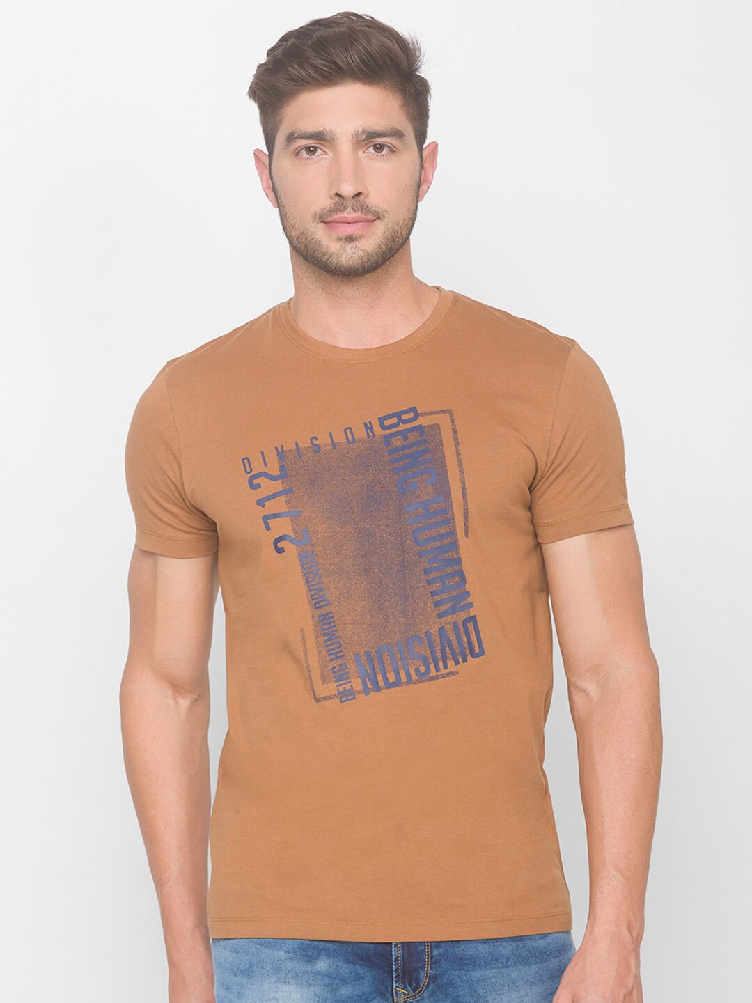 

Being Human Men Brown Graphic Printed T-shirt