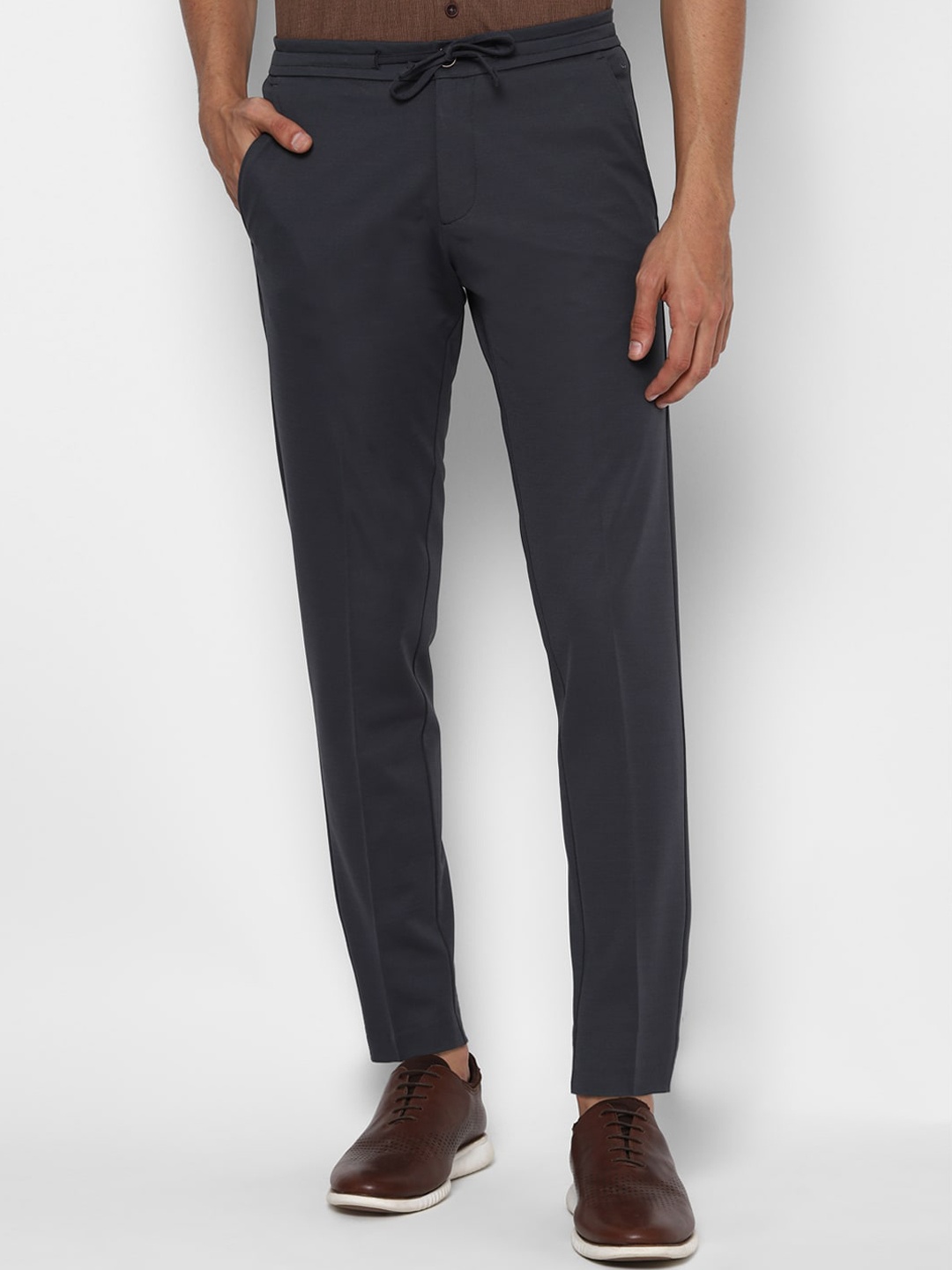 

Allen Solly Men Grey Slim Fit Formal Trousers