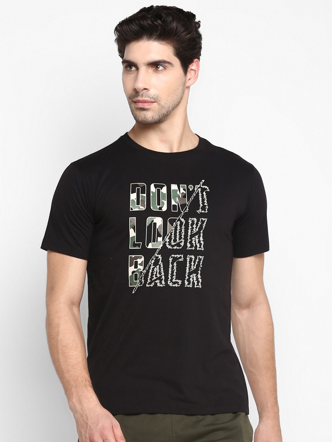 

OFF LIMITS Men Black Typography Printed T-shirt