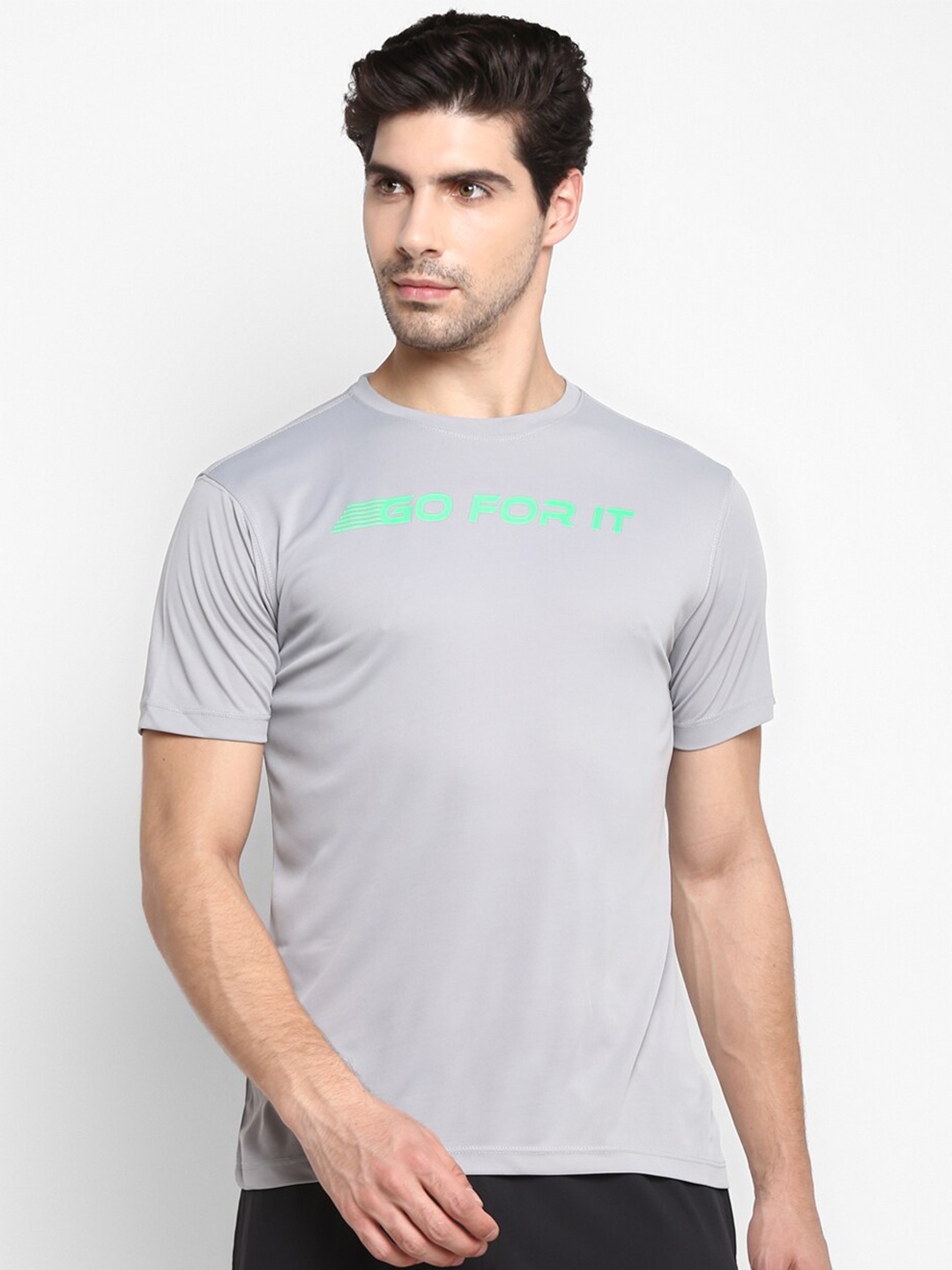 

OFF LIMITS Men Grey Typography Pockets T-shirt