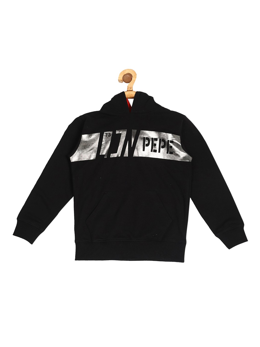 

Pepe Jeans Boys Black Printed Hooded Sweatshirt