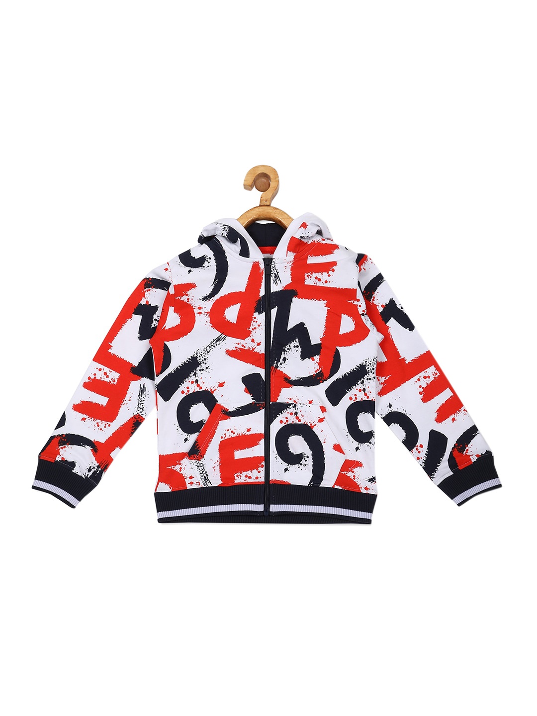 

Pepe Jeans Boys White Printed Hooded Sweatshirt