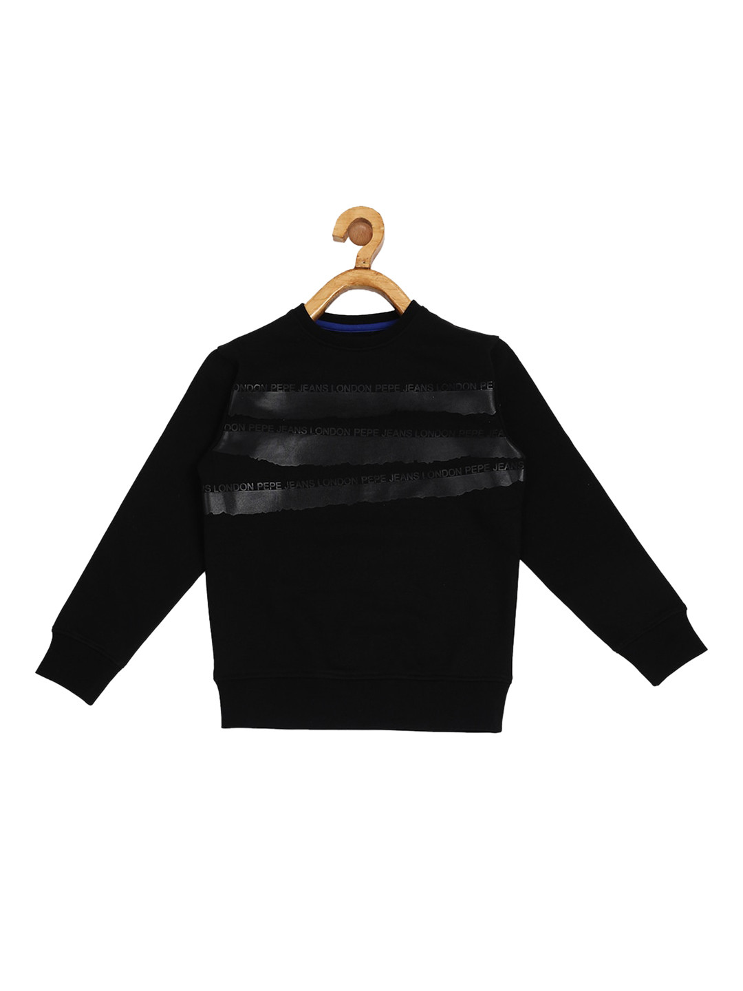 

Pepe Jeans Boys Black Graphic Cotton Print Sweatshirt