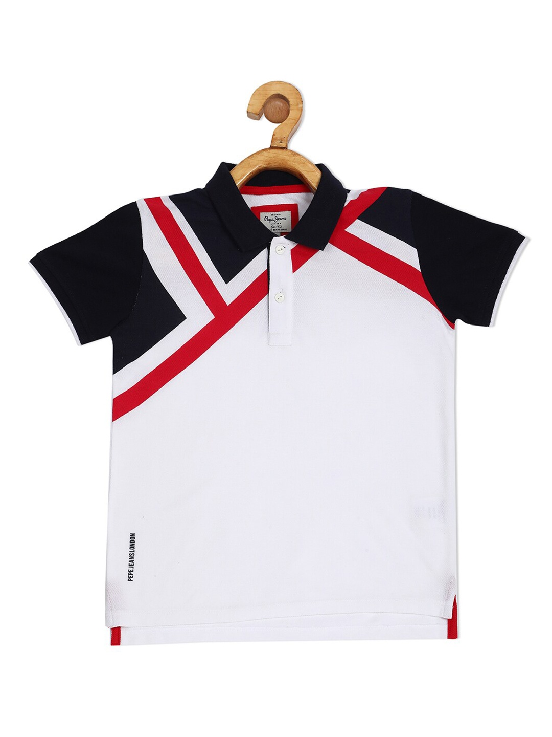 

Pepe Jeans Boys White Polo Collar T-shirt